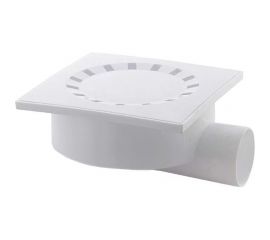 Горизонтальный трап RTP с сухим затвором с поплавком, белый D 50 мм, 150х150 36578 