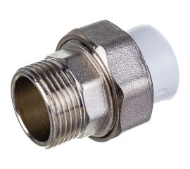 Комбинированная разъемная муфта (американка) PRO AQUA PP-R НР белая d-20 мм 3/4" PA21010b 