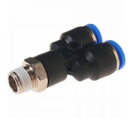 Фитинг Y-образный с наружной резьбой (6 мм; 1/8"") для пластиковых трубок ROCKFORCE RF-SPX06-01 