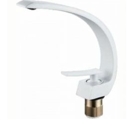 Смеситель для раковины OUTE однорычажное управление из латуни, белый T703K 