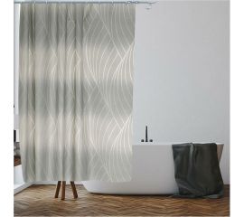 Штора для ванной комнаты PERFECTO LINEA Secret 180x180 см, с кольцами, жемчужная 36-118006 