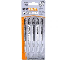 Пилка длинная по дереву T 301 CD (5 шт; 90х115 мм; 8TPI; HCS) для лобзика Novocraft T301CDHCS 
