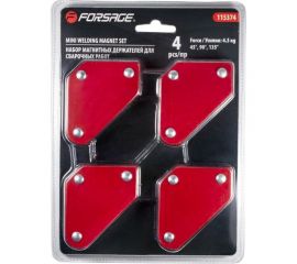 Набор магнитных держателей для сварочных работ 4 шт в блистере F-115374 Forsage 51037 