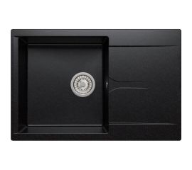 Кухонная мраморная мойка Polygran Gals-760 черный №16 