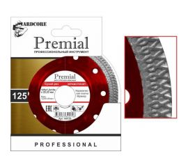 Диск отрезной алмазный турбо Premial Керамогранит (125х1.4х8х22.23 мм) Hardcore 194125 