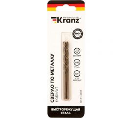 Сверло по металлу Кобальт (2 шт; 3.5x70x39 мм; HSS-Co) KRANZ KR-91-0504 