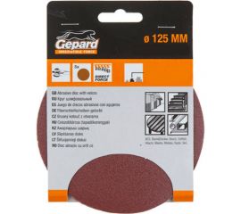 Шлифлист круглый самосцепляющийся 5 шт, 125 мм, Р60 Gepard GP5014-60 