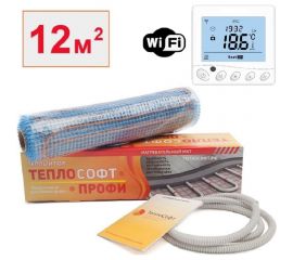 Нагревательный мат ТеплоСофт Профи 12м.кв. 1800Вт с wi-f терморегулятором 121800/5 