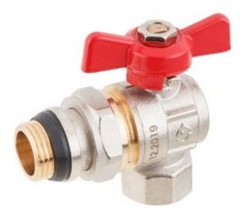 Шаровой угловой кран AV Engineering 1/2 PN40 с внутренней резьбой, бабочка, с уплотнительным кольцом AVE095012E 