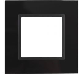 Рамка ЭРА 14-5101-05 на 1 пост, стекло, Elegance, чёрный+антрацит Б0034474 