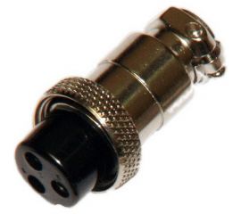 Разъем MIC16 3P гнездо Pro Legend металл на кабель, PL2201 