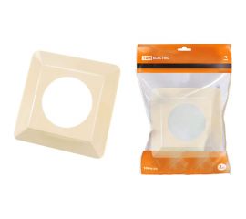 Одноместная защитная рамка для выключателей или розеток для защиты обоев TDM 130x130 мм, слоновая кость SQ1822-0003 