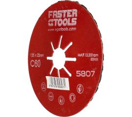 Диск шлифовальный гофрированный 125 мм, P60 FASTER TOOLS 5807 