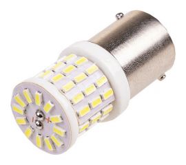 Автолампа SKYWAY диод S25 P21W 12V 62SMD BA15s 1-конт Белая задний ход, повороты S08201427 