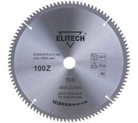 Диск пильный по алюминию (305х30х2 мм; 100Z) ELITECH 195632 