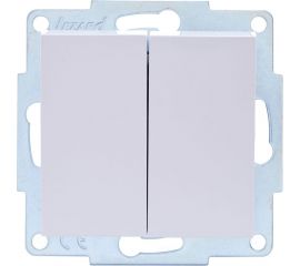 Двойной выключатель Lezard VESNA белый 742-0288-101 