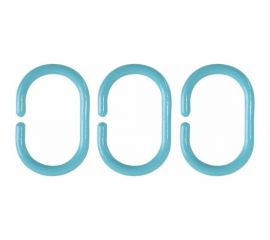 Пластиковые кольца для штор Аквалиния бирюзовые, 12 шт. 81-007 