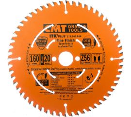 Диск пильный по ламинату (160x20/16x1,7/1,1 мм; Z56) CMT 273.160.56H 