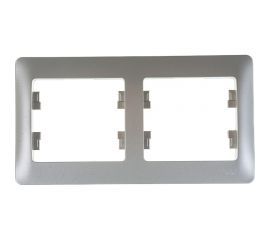2-местная горизонтальная рамка Schneider Electric Glossa платина GSL001202 
