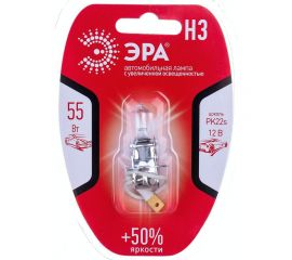 Автолампа H3 12V 55W PK22s BL ЭРА Б0037571 