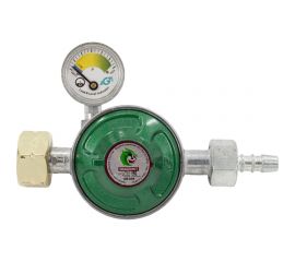 Регулятор давления газа с предохранительным клапаном, кнопкой и манометром DK-004 DRAGONKIT 00-00002765 