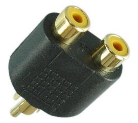 Переход RCA штекер - 2 x RCA гнездо Pro Legend пластик Gold, Gold, PL2280 