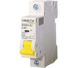 Автоматический выключатель Vesta Electric avt. vesta 1p-6a rdb5 6ka HLAV000106 