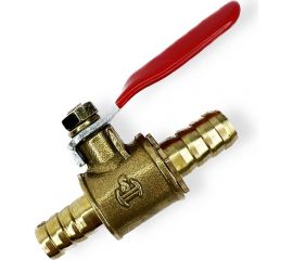 Краник шаровой латунный елочка под шланг 8 мм ARMA BV-08/08 