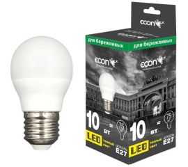 Светодиодная лампа ECON LED P 10Вт E27 3000K P45 ES 731002 