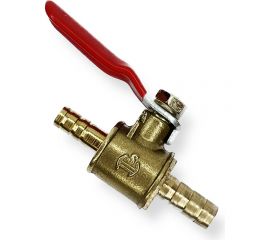 Краник шаровой латунный елочка под шланг 6 мм ARMA BV-06/06 