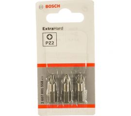 Бита Pz2 3 шт. (хвостовик шестигранный 1/4""; 25 мм) BOSCH 2.607.001.558 