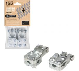 Клеммы АКБ StartVOLT в комплекте цинк, прижимная пластина для проводов до 75мм кв. SBT 019 
