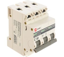 Автоматический трехполюсный выключатель EKF 50А С ВА47-63 4.5кА PROxima mcb4763-3-50C-pro 