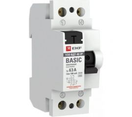 Устройство защитного отключения EKF УЗО ВДТ-40 2P 63А/100мА электронное Basic SQelcb-2-63-100e-sim 