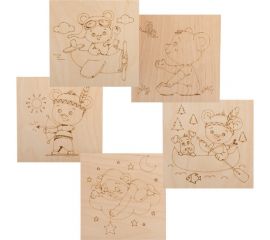 Доски для выжигания REXANT Мишка, 5шт. 12-0931 