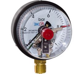 Манометр с электроконтактной приставкой ЭКО-М Экомера -100мм 0..1,6МПа, М20х1,5 Исп V МД02Э-100-М-1,6МПа 