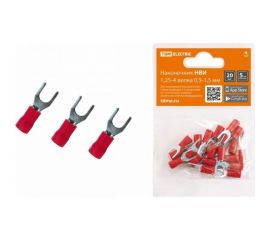 Наконечник TDM НВИ 1,25-4 вилка, 0,5-1,5мм, 20 штук SQ0568-0013 