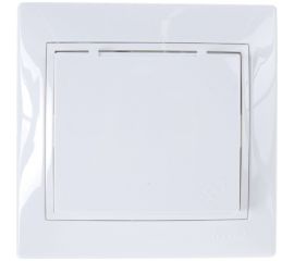 Розетка LEZARD MIRA с/ з с крышкой керамика белый с белой вставкой 701-0202-123 