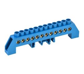 Нулевая N шина в комбинированном синем изоляторе на DIN-рейку REXANT 8x12 мм 12 групп 11-2318 