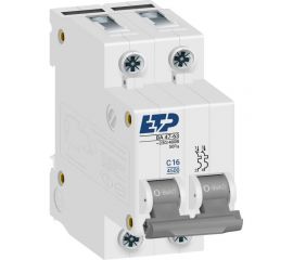 Автоматический выключатель ETP 2P 16А тип C 4,5 кА 11217 