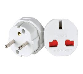 Английский адаптер переходник AY-KA 13А 250В, белый 7714100 