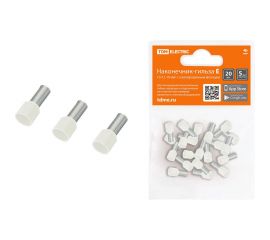 Наконечник-гильза TDM Е10-12 10мм2 с изолированным фланцем 20шт SQ0568-0037 