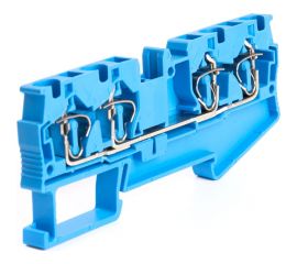 Самозажимной зажим STEKKER 4-проводной проходной ЗНИ - 4.0, JXB ST 4, синий LD554-2-40 39972 