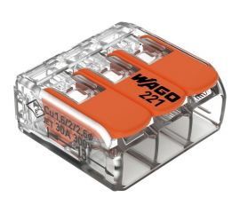 Универсальная клемма WAGO 3-х проводная 221-613 20 шт УТ-0318416 