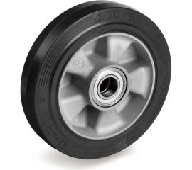 Колесо большегрузное под ось (160 мм; 500 кг, эластичная резина SYGMA/алюминий) Tellure Rota 721210 