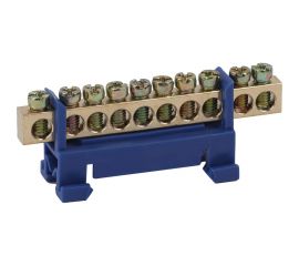 Шина ЭРА N "Ноль" NO-222-77-1 в изоляторе типа стойка ШНИ 6x9-10-Д-Синий Б0044125 