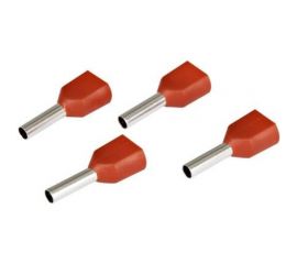 Штыревой втулочный двойной изолированный наконечник-гильза HLT Ншви2 0.75-8 мм красный упаковка 100 шт,084-04-060 4670042794272 