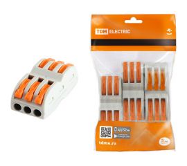 Соединительная проходная клемма TDM СК-413-2 2,5мм2 3 шт/упаковка SQ0527-0052 