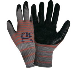 Нейлоновые перчатки с покрытием из вспененного каучука РемоКолор 13 класс вязки 24-2-131 