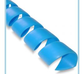 Спиральная пластиковая защита SG PARLMU -20-F14, полипропилен, размер 20, плоская поверхность, цвет голубой, длина 1 м PR0400200 